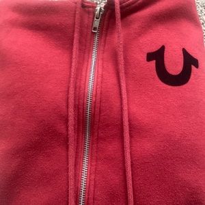 mens true religion zip up